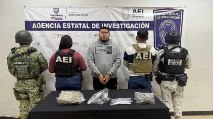 Detiene COE en flagrancia a hombre con drogas y arma