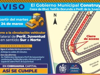 Cerrará Municipio lateral del periférico de la Juventud por obras de la Gaza de Incorporación