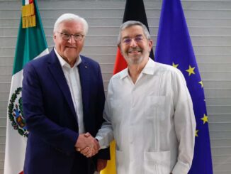 El presidente de Alemania, Frank-Walter Steinmeier, llega a México