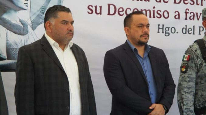 Participan FGE y AEI en ceremonia para la destrucción de armas de fuego en Parral