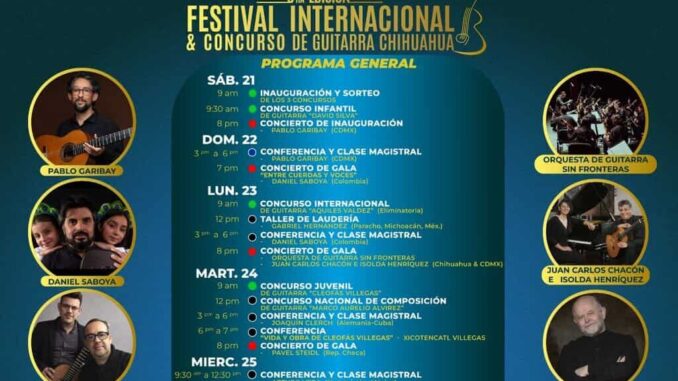 Inicia el Festival Internacional de Guitarra; una semana llena de música en Chihuahua Capital
