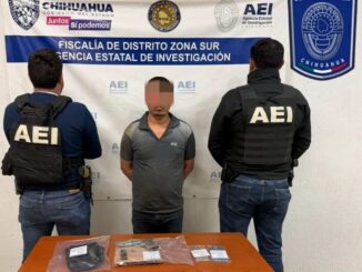 Detiene AEI a sujeto por posesión de narcóticos y arma de fuego en Parral