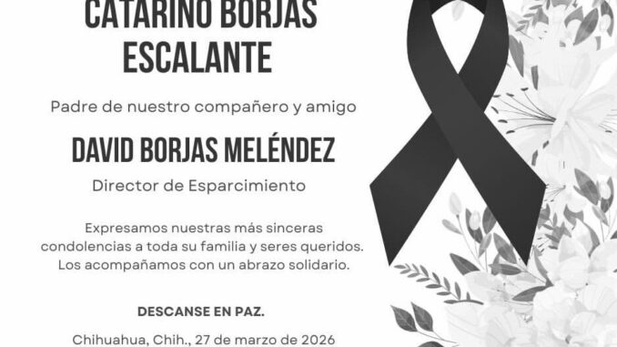 Fallece Catarino Borjas Escalante, reconocido defensor de la democracia