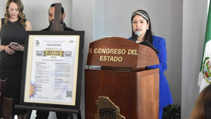 Convoca Congreso del Estado a la primera entrega de la Medalla al “Mérito Policial”