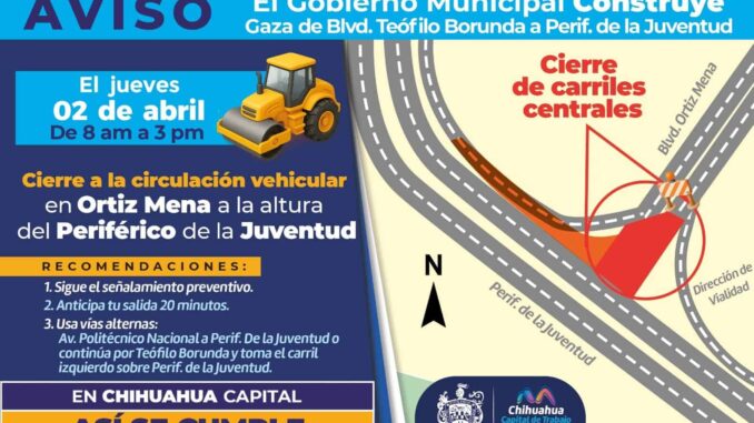 ¡Toma precauciones! Cierre temporal del Ortiz Mena por trabajos de infraestructura hidráulica