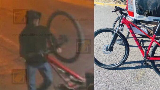 Roban bicicleta en fraccionamiento privado tras aprovechar apertura del portón