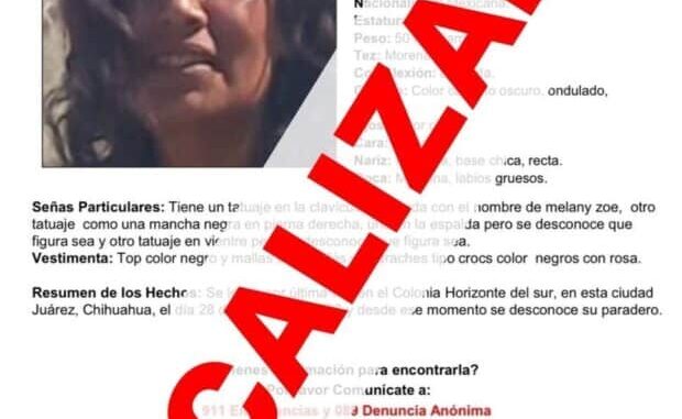 Localizan a mujer reportada como ausente sana y salva – Fiscalía General del Estado de Chihuahua