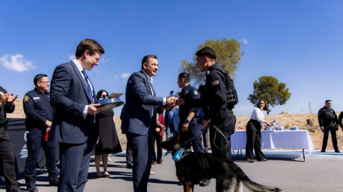 Refuerza Marco Bonilla seguridad con 10 K-9; uno de ellos, único en México que detecta fentanilo