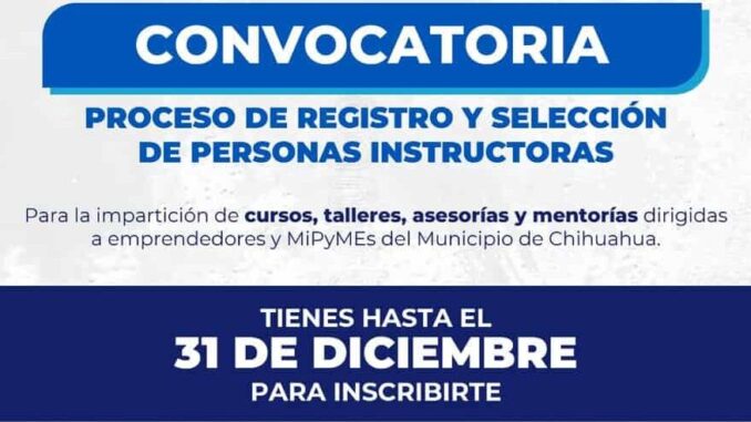 Lanza Municipio convocatoria para instructores en capacitaciones de ENCES