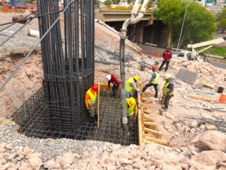 Avanza Municipio con las cimentaciones de la Gaza de incorporación