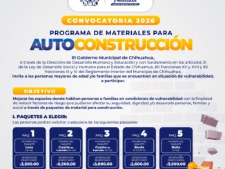 Gobierno Municipal da a conocer la convocatoria del Programa de Materiales para Autoconstrucción 2026