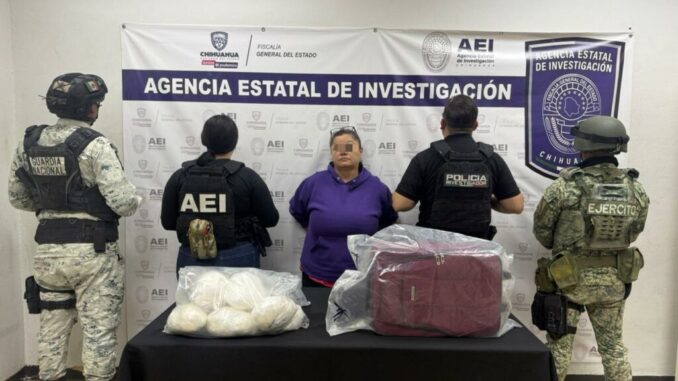 Detienen a mujer con cerca de ocho kilos de cristal en Villa Residencial del Real – Fiscalía General del Estado de Chihuahua