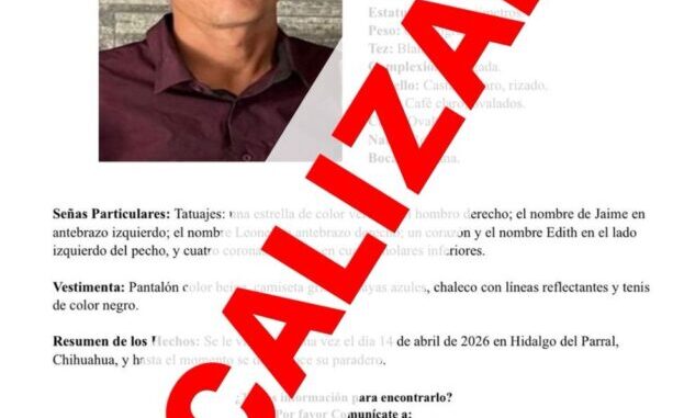 Localiza Fiscalía Zona Sur a masculino con reporte de ausencia en Parral