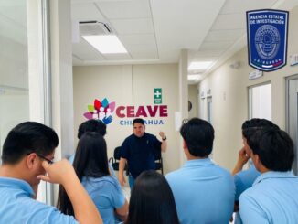 Recorren alumnos de preparatoria a edificio de la FGE Noroeste