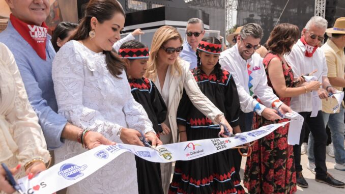 Maru Campos encabeza delegación chihuahuense en el arranque de la Feria Nacional de San Marcos 2026