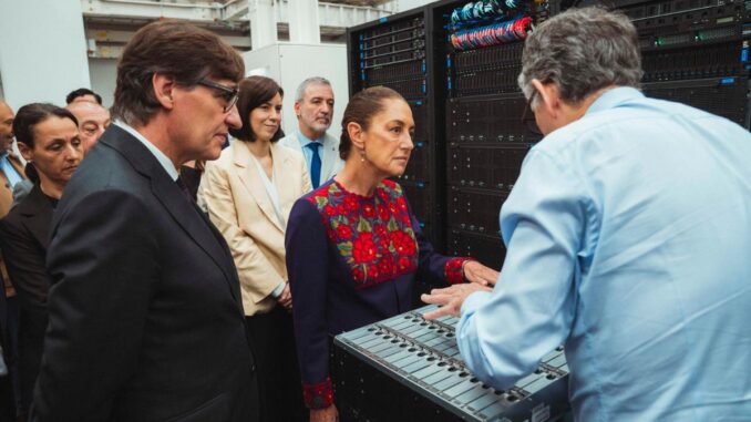 Sheinbaum conoce una de las súpercomputadoras más potentes de Europa