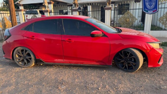 Asegura AEI Noroeste en el municipio de Ascensión, vehículo robado en Estados Unidos