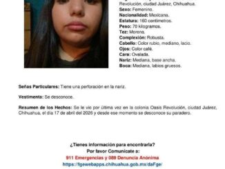 Encuentran a menor de 16 años reportada como desaparecida en División del Norte