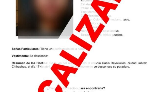 Localizan sana y salva a adolescente reportado como ausente – Fiscalía General del Estado de Chihuahua