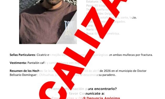 Localiza FGE en Belisario Domínguez a hombre con reporte de ausencia en Parral