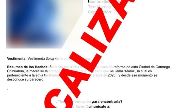 Localiza Fiscalía a bebé con reporte de ausencia en la ciudad de Camargo