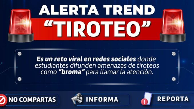 Emite Policía Cibernética Alerta por reto viral “Tiroteo” en redes sociales