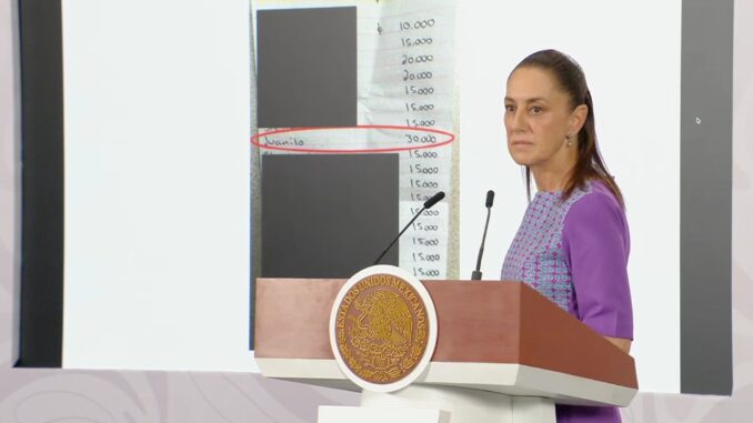 «Es una hoja de papel»: Sheinbaum cuestiona prueba que envió EE.UU. contra Rocha Moya y otros 9 funcionarios