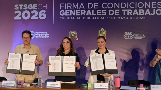 Maru Campos anuncia incremento salarial del 6% por tercer año consecutivo a trabajadores sindicalizados