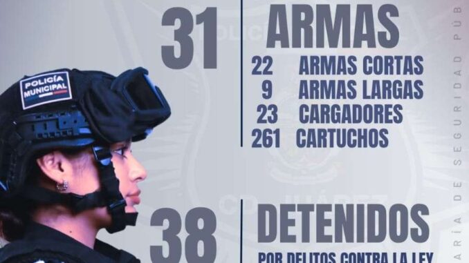 Aseguran más de 30 armas de fuego en abril