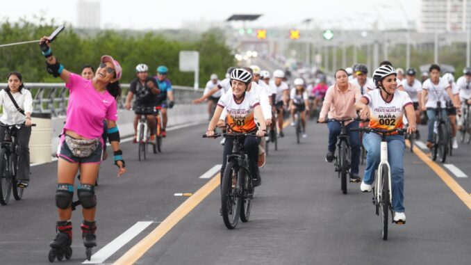 Sheinbaum inaugura Puente Nichupté en Cancún