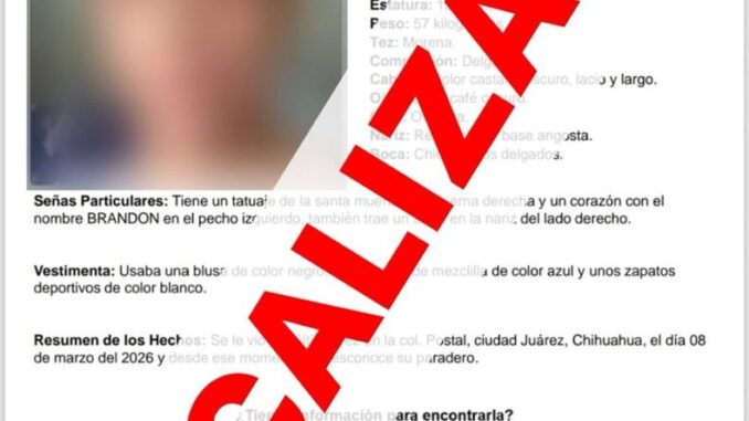 Localizan sana y salva a adolescente con reporte de ausencia – Fiscalía General del Estado de Chihuahua