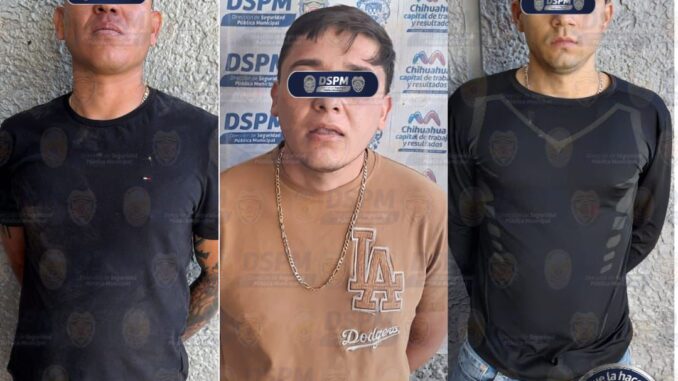 Presentan a detenidos en Paseos de Chihuahua