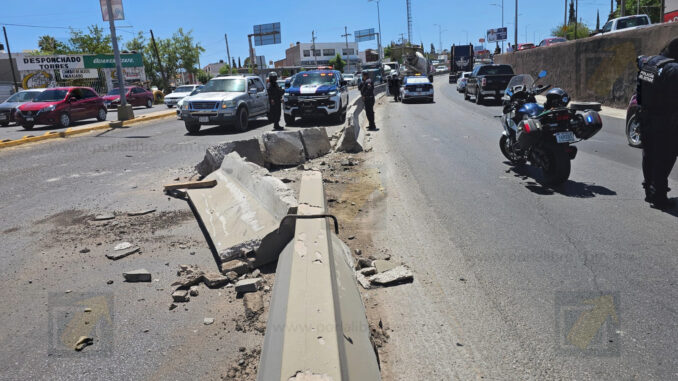 Camión revolvedor provoca fuerte caos vial tras chocar contra muro en el Juventud
