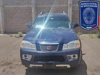 Asegura AEI en Parral, camioneta con reporte de robo en Guachochi
