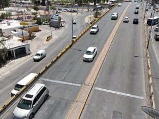 Emiten alerta vial por limpieza y pintura en puente de Tecnológico y Juan Escutia