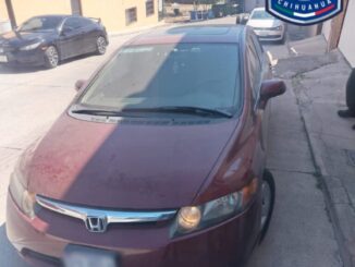 Recupera AEI vehículo de la marca Honda Civic con reporte de robo en Parral
