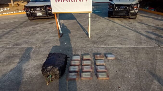 Aseguran 13 paquetes y un bulto de cocaína en costas de Oaxaca