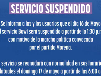 Por marcha del partido Morena, OTV suspenderá temporalmente el servicio del Bowí este 16 de mayo