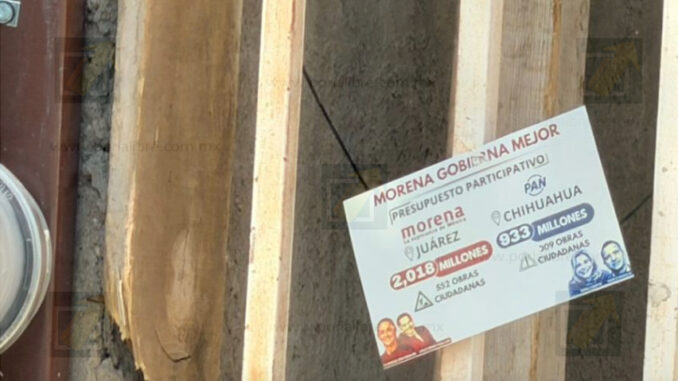 Aparece propaganda política en colonias de Chihuahua y genera cuestionamientos entre vecinos