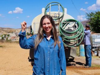 Más logros en lucha por el agua; Ranchito la Esmeralda recibe agua gratuita tras años de pagar pipas: Alma Portillo