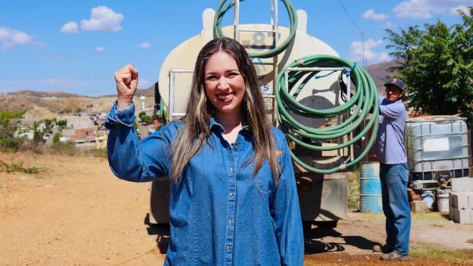 Más logros en lucha por el agua; Ranchito la Esmeralda recibe agua gratuita tras años de pagar pipas: Alma Portillo