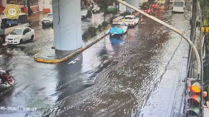 Lluvias colapsan vialidades en CDMX; estas son las zonas con severos encharcamientos