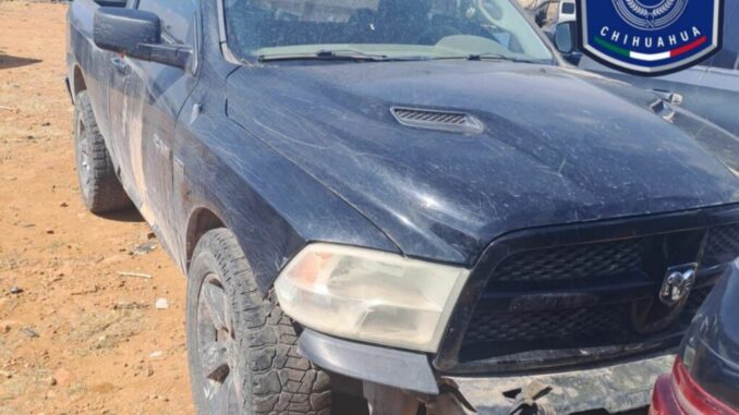 Asegura AEI en Parral pick up robada en la ciudad de Chihuahua