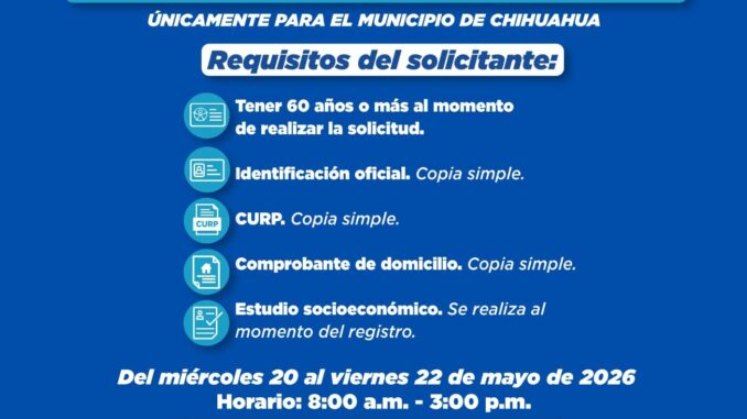 Arranca recepción de solicitudes de apoyo en especie para personas mayores