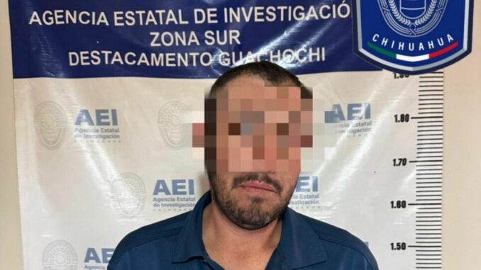 Detiene AEI Zona Sur a imputado por violencia familiar en Guachochi