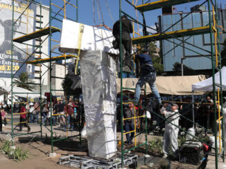 Instalan antimonumento en memoria de periodistas asesinados en México