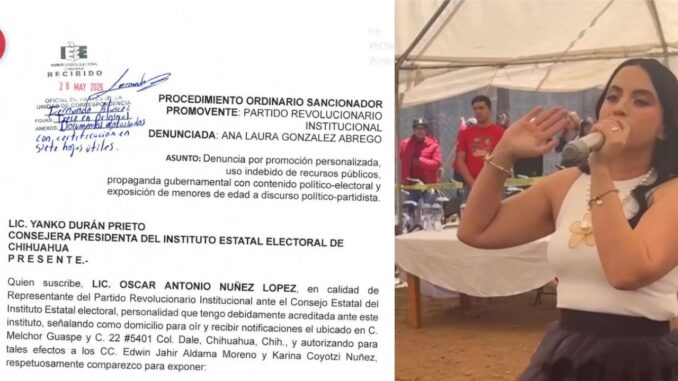 PRI denuncia ante el IEE a alcaldesa de Guadalupe y Calvo por propaganda político-electoral con recursos públicos