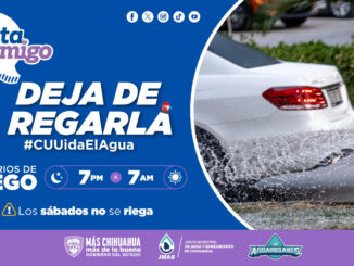 Llama JMAS Chihuahua a respetar horarios de riego para evitar desperdicio de agua