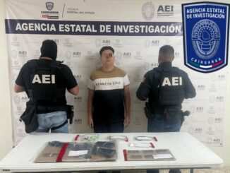Detienen en cateo a masculino con droga y arma de fuego