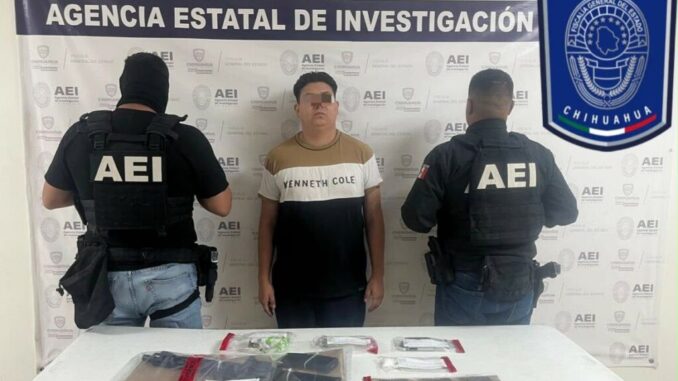 Detienen en cateo a masculino con droga y arma de fuego